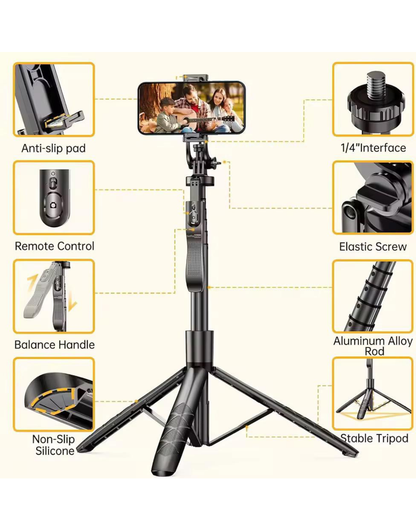 Trípode Inteligente 360° con Seguimiento Facial + Control Remoto (C17)