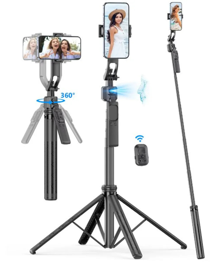 Trípode Inteligente 360° con Seguimiento Facial + Control Remoto (C17)